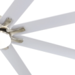 Fun Orange Large Ceiling Fan 66-in Color-Changing Integrated LED Outdoor Downrod or Flush Mount Smart Nickel with White Blades Ceiling Fan With Light 8 -Blade )