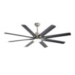 Fun Orange Large Ceiling Fan 66-in Color-Changing Integrated LED Outdoor Downrod or Flush Mount Smart Nickel with Gray Blades Ceiling Fan With Light 8 -Blade )