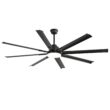 BABOOM Modern Large Design Ceiling Fan 84-in Color-Changing Integrated LED Smart Black with Aluminum Blades Fandelier Ceiling Fan With Light - Remote Included ( 8 -Blade )