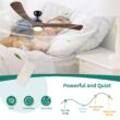 BABOOM Smart Control Solid Wood Ceiling Fan with Light 72-in Integrated LED Smart Antique brown with Solid Wood Blades Fandelier Ceiling Fan With Light - Remote Included ( 3 -Blade )