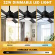 Parrot Uncle Smart Fan 72-in Color-Changing Integrated LED Smart Matte Black with Matte Blades Ceiling Fan With Light - Remote Included ( 8 -Blade )