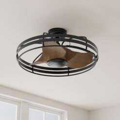 Progress Lighting Bastrop 26-in Outdoor Graphite with Aged Oak Blades Fandelier Ceiling Fan Without Light - Remote Included ( 3 -Blade )