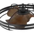 Progress Lighting Bastrop 26-in Outdoor Graphite with Aged Oak Blades Fandelier Ceiling Fan Without Light - Remote Included ( 3 -Blade )