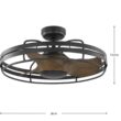 Progress Lighting Bastrop 26-in Outdoor Graphite with Aged Oak Blades Fandelier Ceiling Fan Without Light - Remote Included ( 3 -Blade )