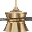 Craftmade Dominick 52-in Smart Satin Brass with Flat Black Blades Ceiling Fan With Light - Remote Included ( 5 -Blade )