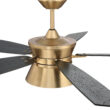 Craftmade Dominick 52-in Smart Satin Brass with Flat Black Blades Ceiling Fan With Light - Remote Included ( 5 -Blade )