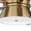 Craftmade Dominick 52-in Smart Satin Brass with Flat Black Blades Ceiling Fan With Light - Remote Included ( 5 -Blade )