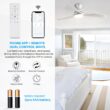 Sofucor Nicola 52-in Color-Changing Integrated LED Flush Mount Smart Gray with Gray Blades Propeller Ceiling Fan With Light and Remote ( 3 -Blade )