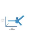 Fanimation Kute 52-in Outdoor Smart Brushed Satin Brass with Matte White Blades Propeller Ceiling Fan Light Kit Compatible 3 -Blade )