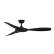 Fanimation GlideAire 52-in Outdoor Smart Black with Black Blades Propeller Ceiling Fan Without Light 3 -Blade )