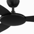 Fanimation GlideAire 52-in Outdoor Smart Black with Black Blades Propeller Ceiling Fan Without Light 3 -Blade )