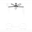 Generation Lighting Lowden 60-in Integrated LED Smart Midnight Black with Midnight Black/American Walnut Blades Propeller Ceiling Fan With Light - Remote Included ( 5 -Blade )