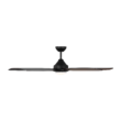 Generation Lighting Lowden 60-in Integrated LED Smart Midnight Black with Midnight Black/American Walnut Blades Propeller Ceiling Fan With Light - Remote Included ( 5 -Blade )
