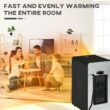 BABOOM 1500 -Watt Infrared quartz Tower Indoor Electric Space Heater with Thermostat with Remote