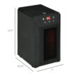 BABOOM 1500 -Watt Infrared quartz Tower Indoor Electric Space Heater with Thermostat with Remote