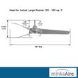 Minka Aire Veer 56-in Integrated LED Smart Brushed Nickel with Silver Blades Ceiling Fan With Light - Remote Included ( 3 -Blade )