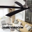 Antoine 64-in Color-Changing Integrated LED Smart Nickel with ABS Blades Ceiling Fan With Light - Remote Included ( 6 -Blade )