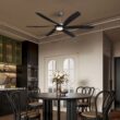 Antoine 64-in Color-Changing Integrated LED Smart Nickel with ABS Blades Ceiling Fan With Light - Remote Included ( 6 -Blade )
