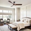 CO-Z 52-in Integrated LED Smart Brown with Polished Blades Propeller Ceiling Fan With Light - Remote Included ( 3 -Blade )