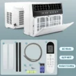 KISSAIR Window Air Conditioner, 10 000 BTU Ashrae Cools 450 Sq.ft., Window AC Unit 6 Modes 24H Timer KISSAIR Window Air Conditioner, 10 000 BTU Ashrae Cools 450 Sq.ft., Window AC Unit 6 Modes 24H Timer