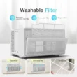 PhiloDeco Energy Star Window Air Conditioner, 10000 BTU Window Air Conditioner with Wifi 440 sq ft. Inverter Ac, Remote Control