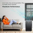 TCL 10,000 BTU 450 sq. ft. Smart Portable Air Conditioner and Heater with Fan & Dehumidifier - Black - W10P95-B5