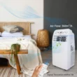 Uhome 12,000 BTU ASHRAE(7800BTU SACC) 400 Sq Ft Portable Air Conditioner/Heater, White