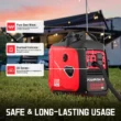 PowerSmart 2500W Portable Inverter Gas Generator, CO Detect Super Quiet Low Oil Shutdown,for Camping