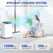 Fosawd 12000 BTU Portable Air Conditioner Cools up to 500 Sq. ft, 3-in-1 AC, Dehumidifier, Fan