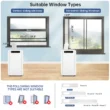Fosawd 14000 BTU Portable Air Conditioner Cools up to 700 Sq. ft, 3-in-1 AC, Dehumidifier, Fan