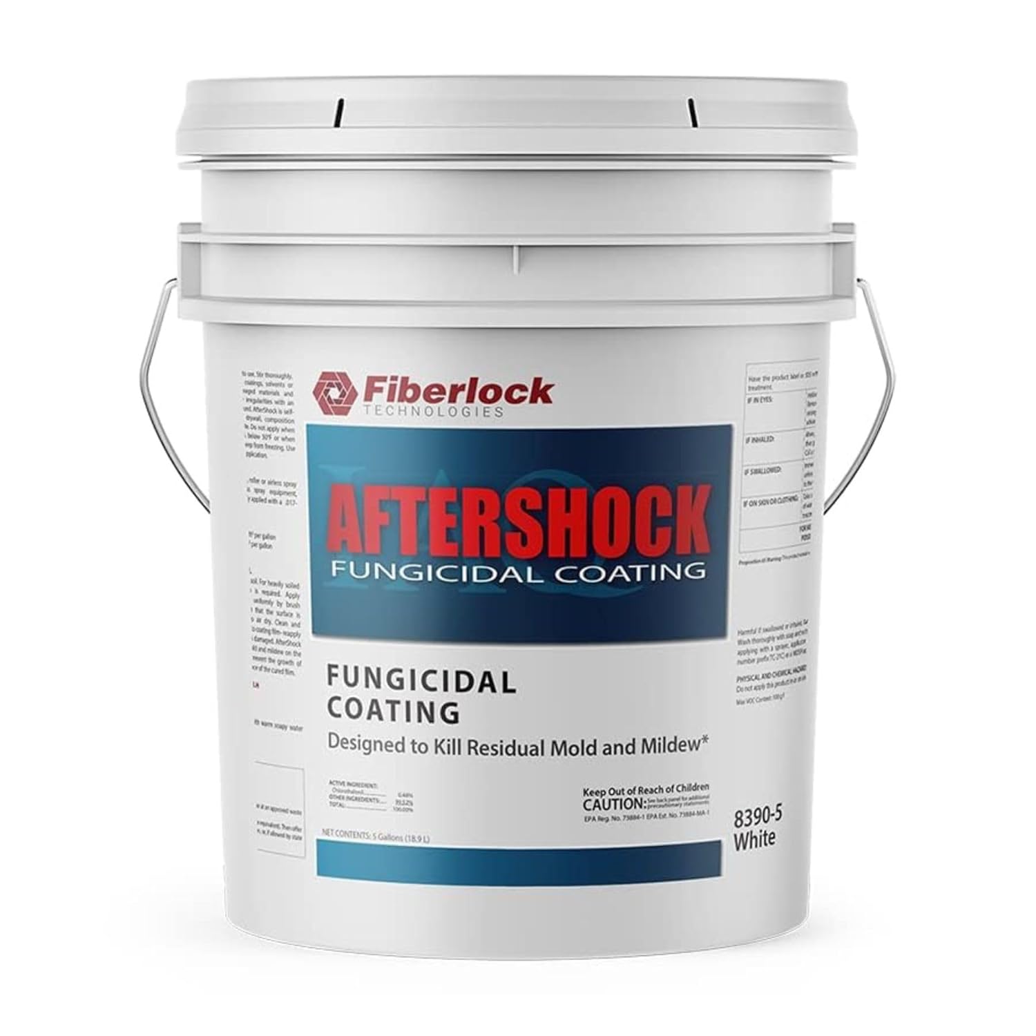 Fiberlock AfterShock Fungicidal Coating, White, 5 Gallon Fiberlock AfterShock Fungicidal Coating, White, 5 Gallon