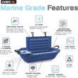 GoSports CUDDY Floating Cooler and Dry Storage Vessel for Land & Water – 40QT– Navy