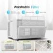 PhiloDeco Energy Star Window Air Conditioner,12000 BTU 520 sq ft. Air Conditioner Window unit with Wifi Inverter Ac, Remote Control