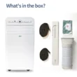 Uhome 12,000 BTU ASHRAE(7800BTU SACC) 400 Sq Ft Portable Air Conditioner/Heater, White