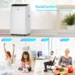 DuraComfort Portable Air Conditioners with Heater, 12000 BTU AC Unit with Heat, Cool, Dehumidifier, Fan for Room ups to 350 Sq.Ft