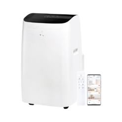 TCL Q-Series 10,000 BTU (14,000 BTU ASHRAE) Portable Air Conditioner, White, 450 Sq. Ft., H10PD56W