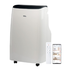TCL 7,000 BTU SACC (11,000 BTU ASHRAE) Smart Portable Air Conditioner, White