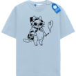 Aesthetic Line Art T Shirt, Cool Cat Sunglasses Tee