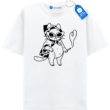 Aesthetic Line Art T Shirt, Cool Cat Sunglasses Tee