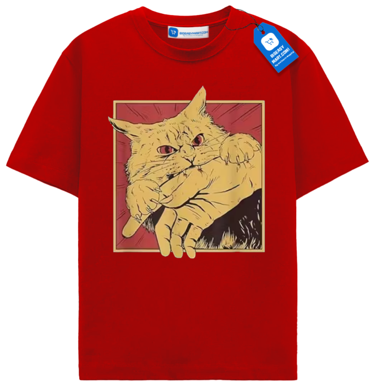 Angry Cat Meme Graphic Tee, Funny Cat Lover Shirt