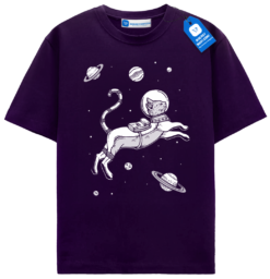 Astronaut Cat T Shirt, Space Cat Galaxy Lover Tee