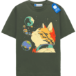 Astronaut Kitty Space Bubbles, Graphic Cat Lover T Shirt