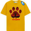 Autumn Paw Print T Shirt, Halloween Dog Lover Shirt