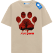 Autumn Paw Print T Shirt, Halloween Dog Lover Shirt