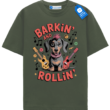 Barkin’ and Rollin’ T Shirt, Rock Dog Lover Tee