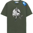 Beautiful Witch And Cat T Shirt, Gothic Halloween Moon Tee
