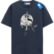 Beautiful Witch And Cat T Shirt, Gothic Halloween Moon Tee