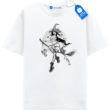 Beautiful Witch And Cat T Shirt, Gothic Halloween Moon Tee