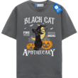 Black Cat Apothecary T Shirt, Vintage Halloween Witchy Cat Tee Black Cat Apothecary T Shirt, Vintage Halloween Witchy Cat Tee