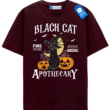 Black Cat Apothecary T Shirt, Vintage Halloween Witchy Cat Tee Black Cat Apothecary T Shirt, Vintage Halloween Witchy Cat Tee